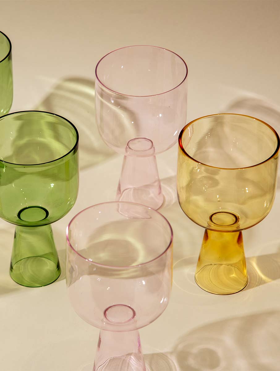 Aria Glass / Dessert Bowl (Set of 4) - Yellow
