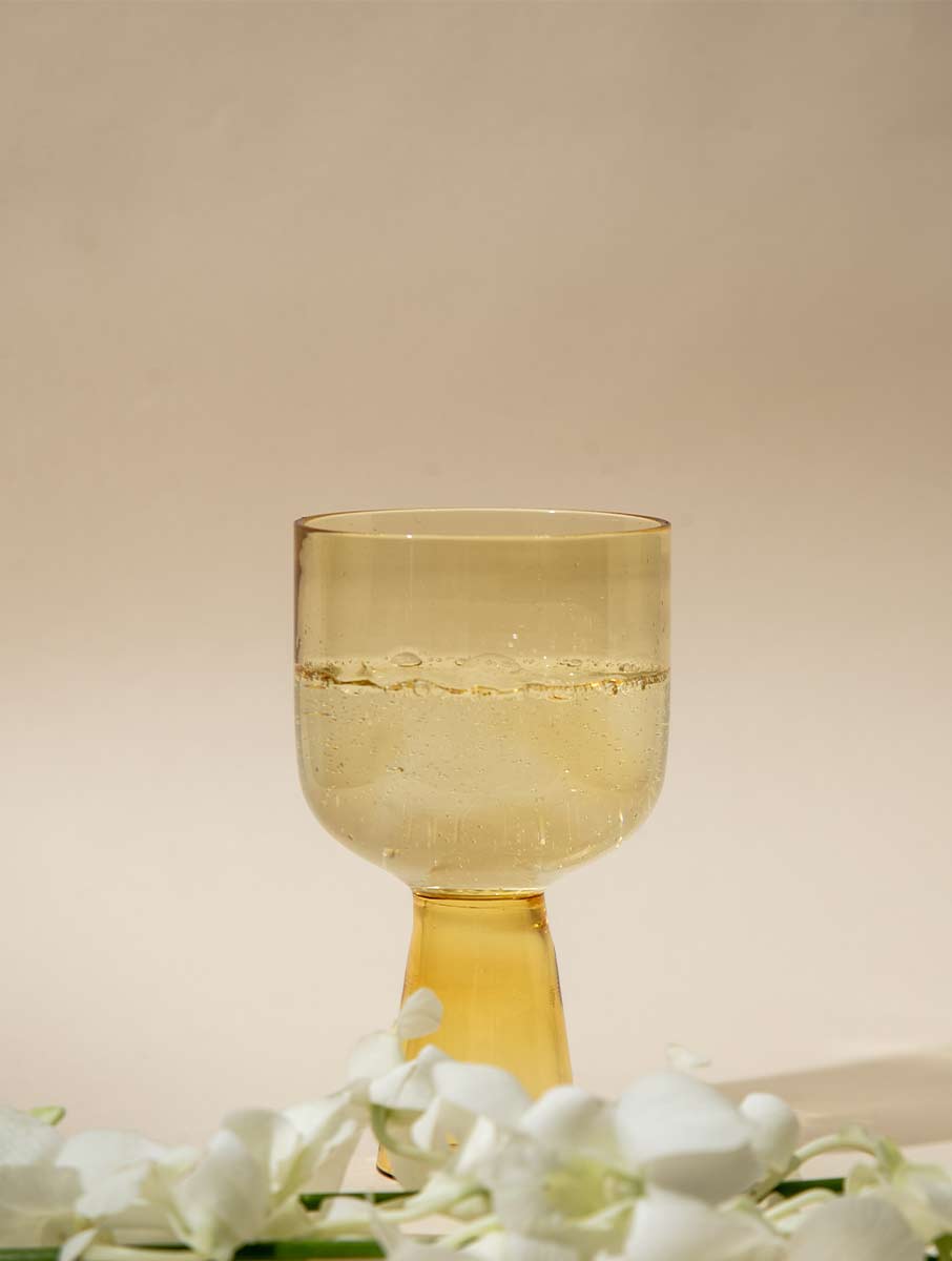 Aria Glass / Dessert Bowl (Set of 4) - Yellow