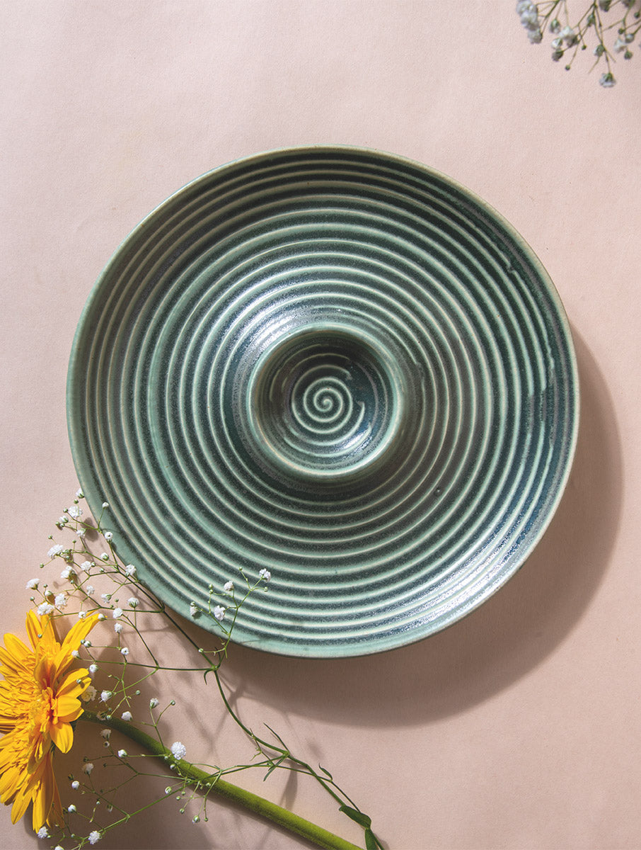 Savannah Chip & Dip Platter - Green