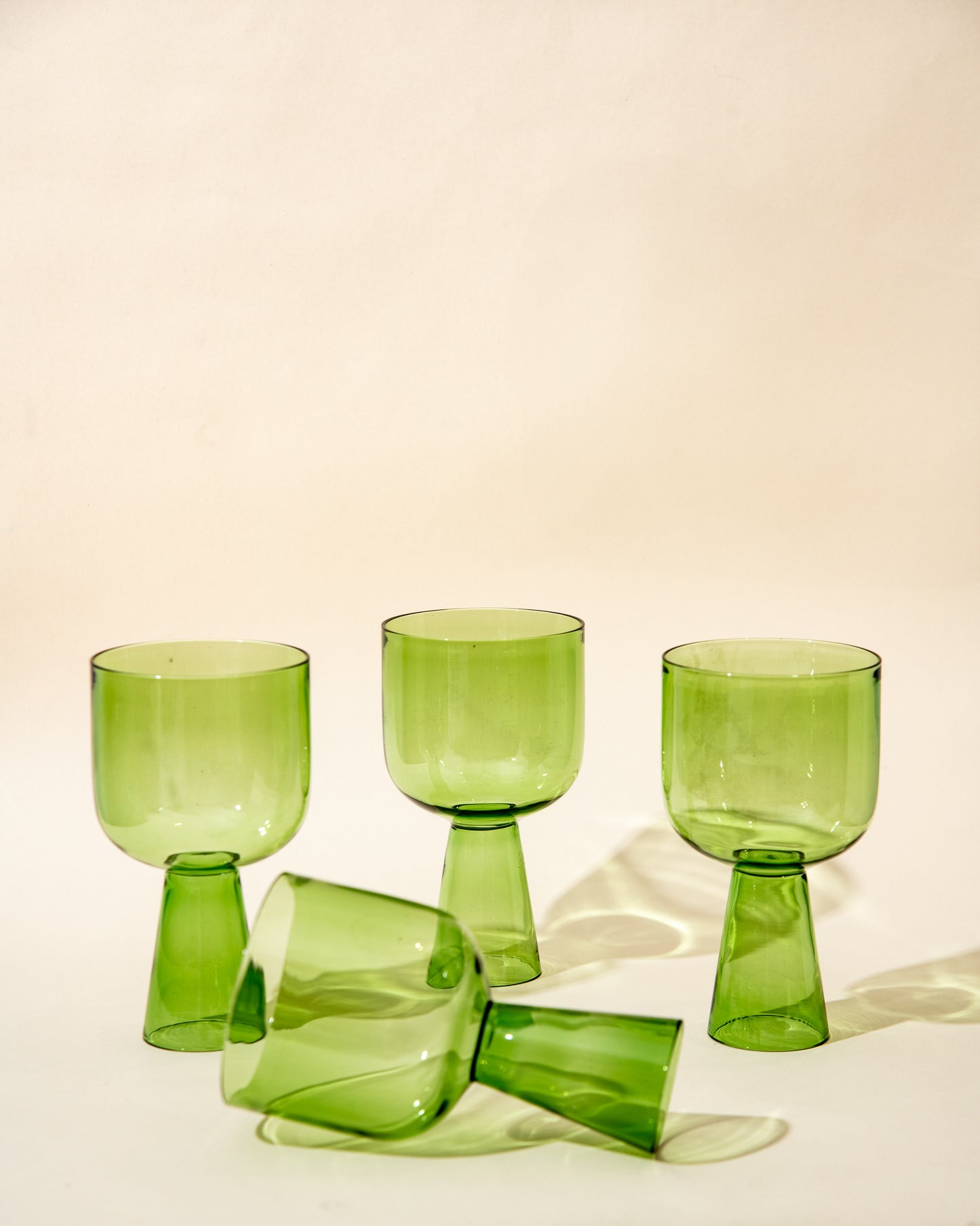 Aria Glass / Dessert Bowl (Set of 4) - Green