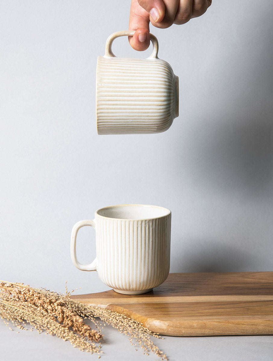 Striped Ivory Mug