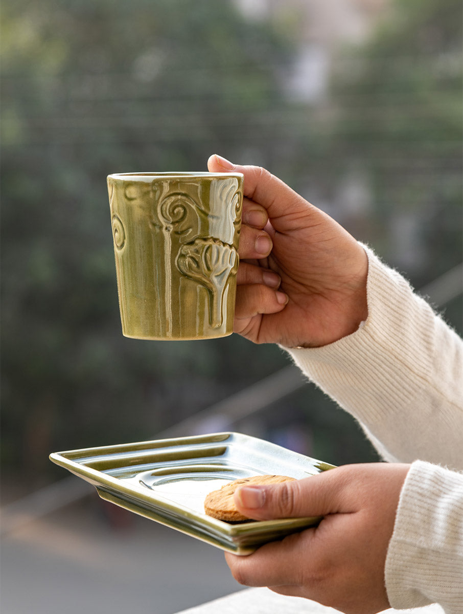 Breeze Mug Plate Set - Olive