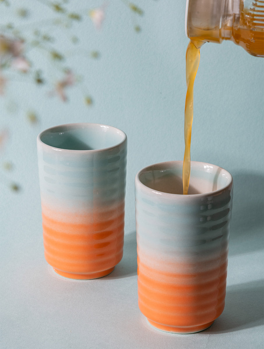 Shaded Ribbed Tumbler