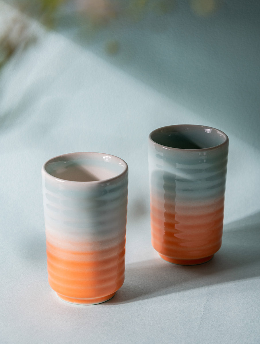 Shaded Ribbed Tumbler