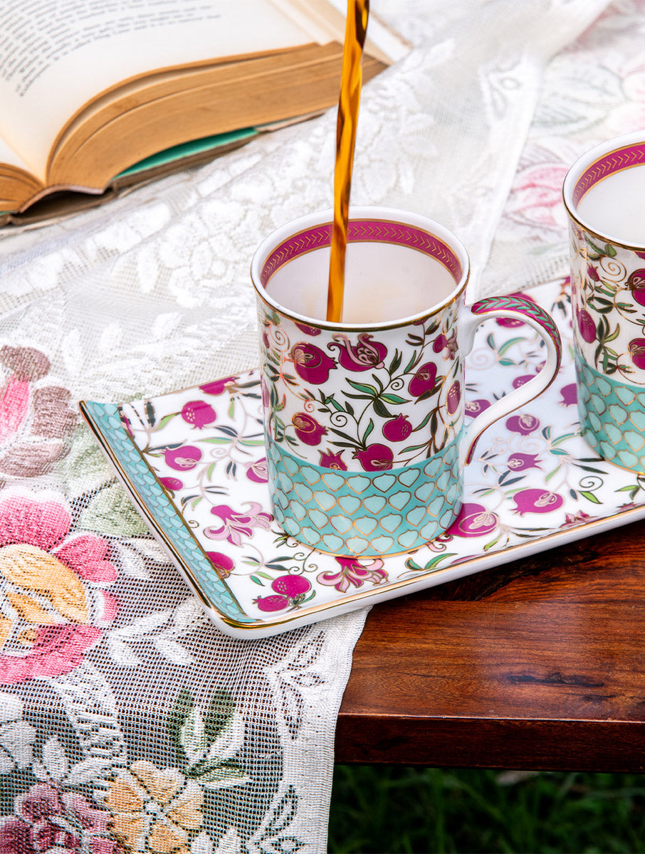 Anaar Gift Set - Platter & 2 Mugs