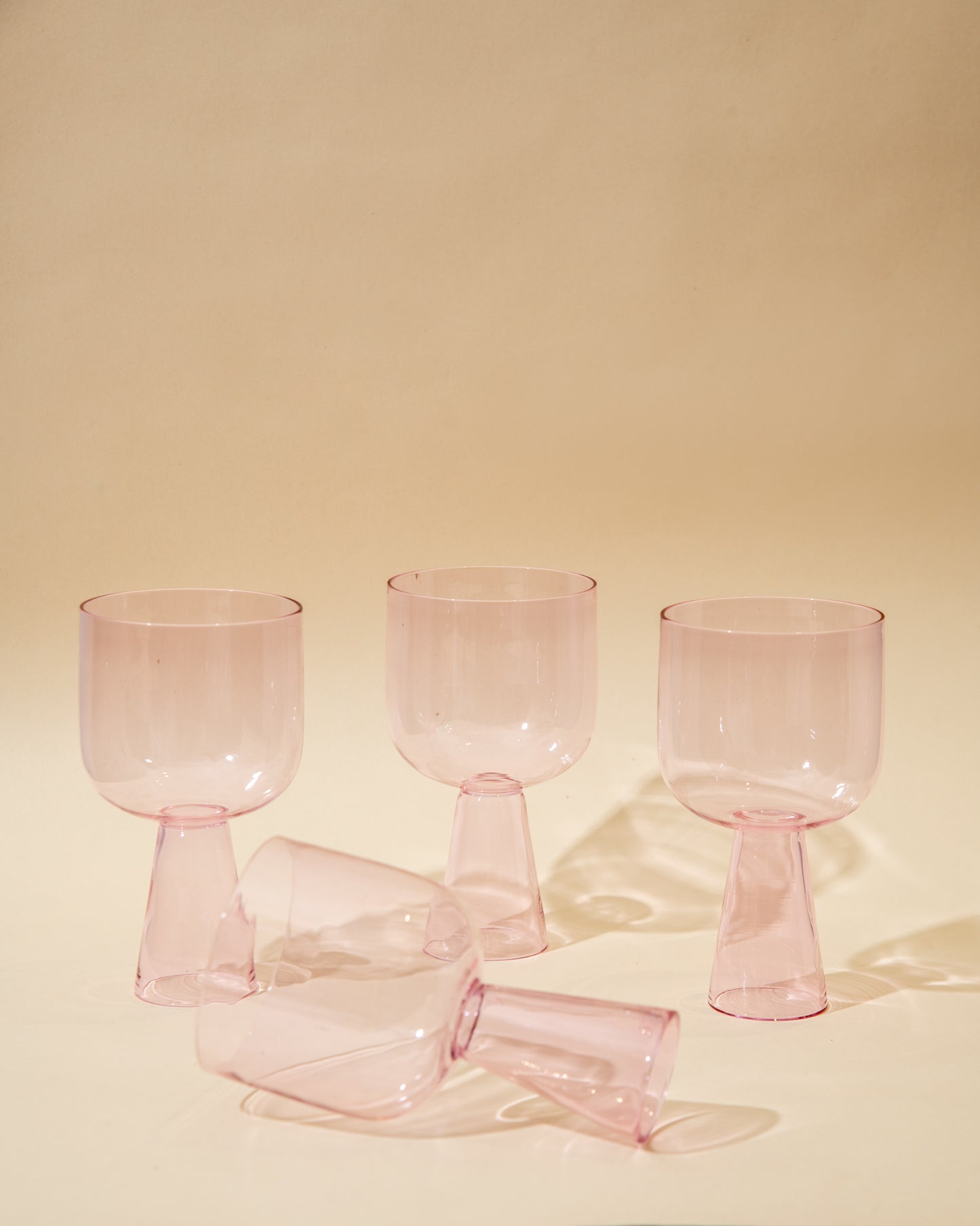 Aria Glass / Dessert Bowl (Set of 4) - Pink