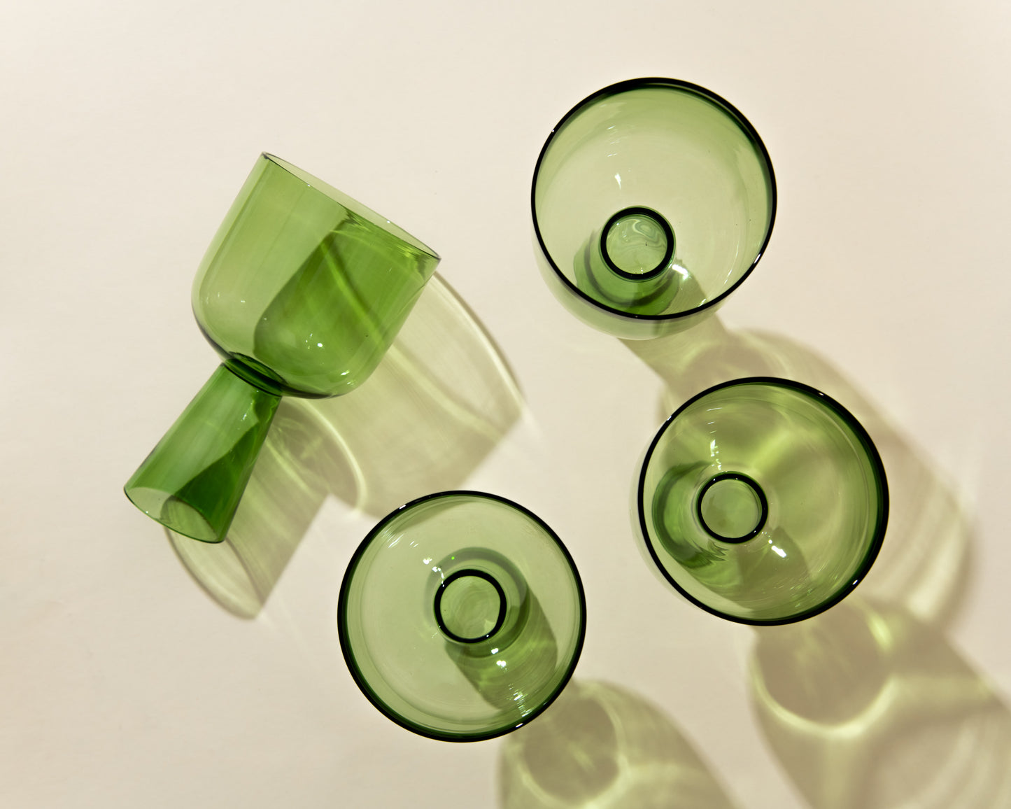 Aria Glass / Dessert Bowl (Set of 4) - Green