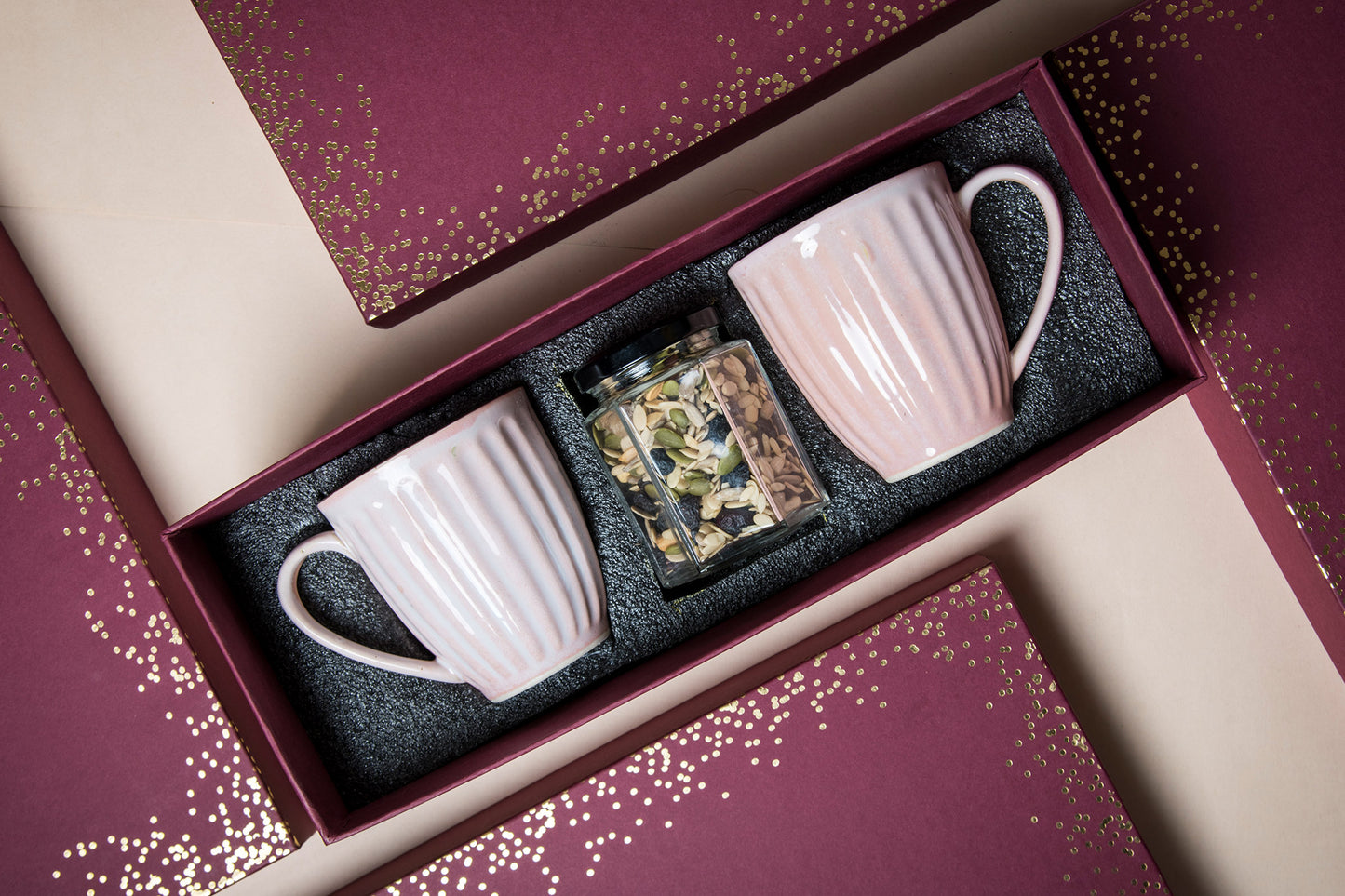 Blush Mugs & Trail Mix Gift Box