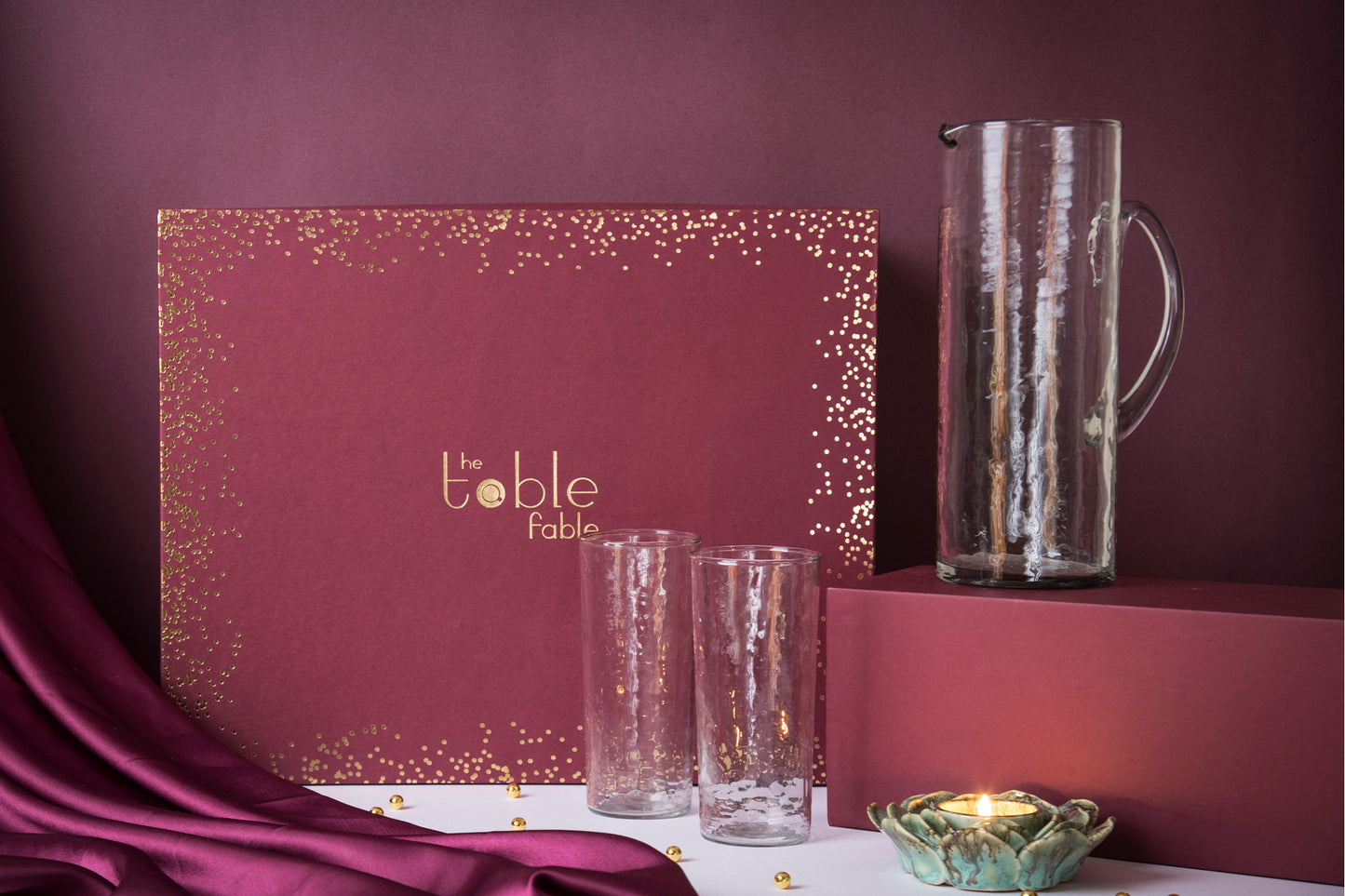 Hammered Pitcher Set Gift Box – The Table Fable