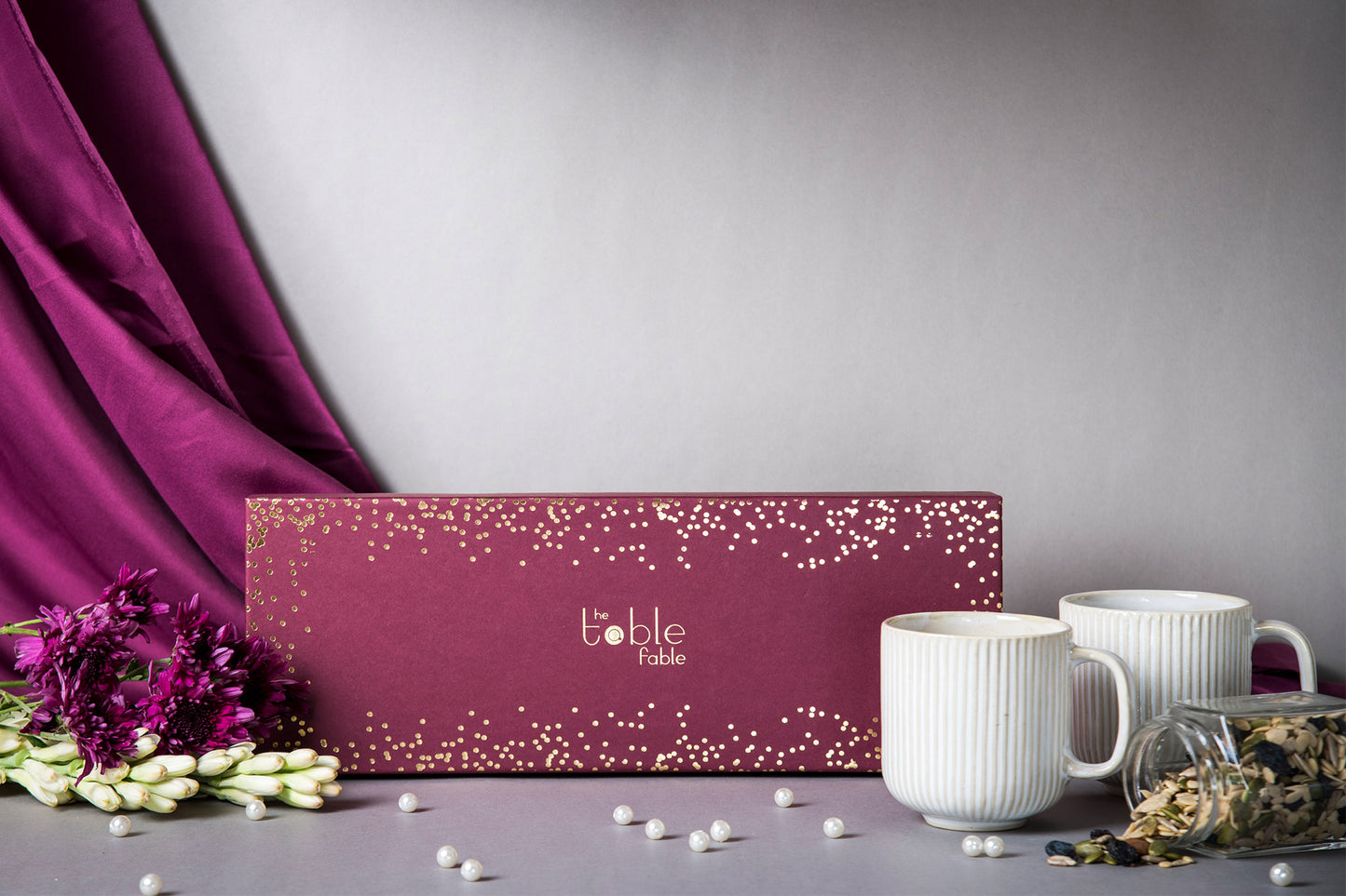 Ivory Mugs & Trail Mix Gift Box